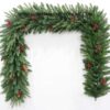 Evergreen Berry Christmas Garland PE+PVC – 9 Feet