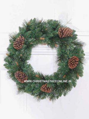 Timeless Pine Elegance Christmas Wreath 60cm