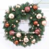 Cocoa Charm Brown Bauble Christmas Wreath 50cm