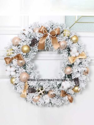Nordic Frosted Sophistication Christmas Wreath 60cm